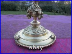 Chandelier ancien Framboise et Scarabées bronze XIXe siècle