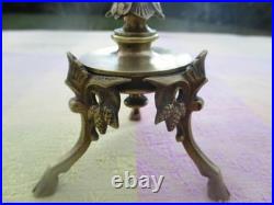 Chandelier ancien Pommes de pin Sabots bronze XIXe siècle France