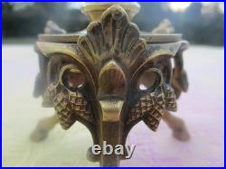 Chandelier ancien Pommes de pin Sabots bronze XIXe siècle France