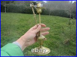 Chandelier ancien Scarabées serpent medaillons en bronze XIXe siècle