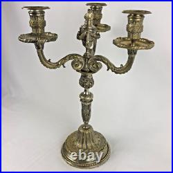 Chandelier/bougeoir candélabre BRONZE ARGENTÉ Louis XVI ancien XIXe siècle Chandelier/bougeoir candélabre BRONZE ARGENTÉ Louis XVI ancien XIXe siècle