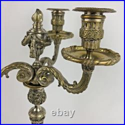 Chandelier/bougeoir candélabre BRONZE ARGENTÉ Louis XVI ancien XIXe siècle Chandelier/bougeoir candélabre BRONZE ARGENTÉ Louis XVI ancien XIXe siècle