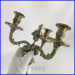 Chandelier/bougeoir candélabre BRONZE ARGENTÉ Louis XVI ancien XIXe siècle Chandelier/bougeoir candélabre BRONZE ARGENTÉ Louis XVI ancien XIXe siècle