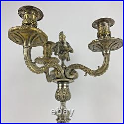 Chandelier/bougeoir candélabre BRONZE ARGENTÉ Louis XVI ancien XIXe siècle Chandelier/bougeoir candélabre BRONZE ARGENTÉ Louis XVI ancien XIXe siècle