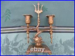 Chandelier bronze ancien XIX ème siècle Antique bronze candlestick 19th century