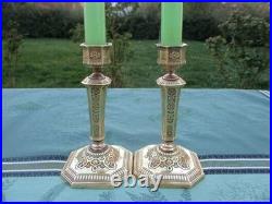 Chandeliers anciens 2 pièces Fleurs bronze XIXe siècle Franz