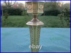 Chandeliers anciens 2 pièces Fleurs bronze XIXe siècle Franz