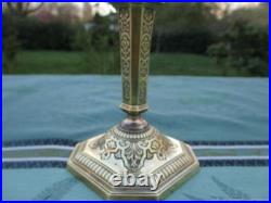 Chandeliers anciens 2 pièces Fleurs bronze XIXe siècle Franz