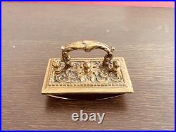 Charmant ancien buvard d'encre en bronze, France, XIXe siècle