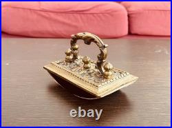 Charmant ancien buvard d'encre en bronze, France, XIXe siècle