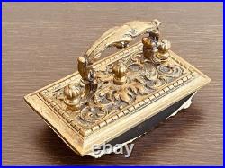 Charmant ancien buvard d'encre en bronze, France, XIXe siècle