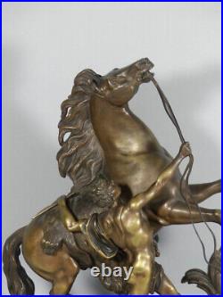 Cheval De Marly En Bronze d'Après Coustou, Sculpture époque XIX ème Siècle