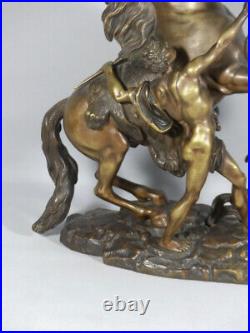 Cheval De Marly En Bronze d'Après Coustou, Sculpture époque XIX ème Siècle