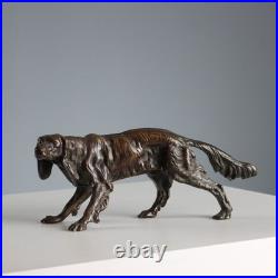 Chien de Chasse Sculpture Ancienne Bronze XIXe-XXe Siècle Originale