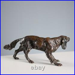 Chien de Chasse Sculpture Ancienne Bronze XIXe-XXe Siècle Originale