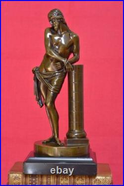 Christ à la Colonne STATUETTE BRONZE d'après François Duquesnoy XIXe 19e siècle