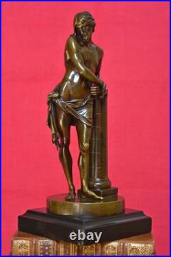 Christ à la Colonne STATUETTE BRONZE d'après François Duquesnoy XIXe 19e siècle