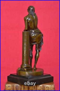 Christ à la Colonne STATUETTE BRONZE d'après François Duquesnoy XIXe 19e siècle
