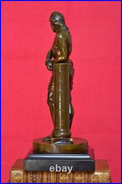 Christ à la Colonne STATUETTE BRONZE d'après François Duquesnoy XIXe 19e siècle