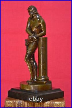 Christ à la Colonne STATUETTE BRONZE d'après François Duquesnoy XIXe 19e siècle
