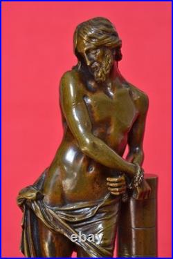 Christ à la Colonne STATUETTE BRONZE d'après François Duquesnoy XIXe 19e siècle