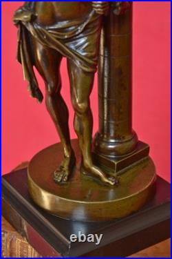 Christ à la Colonne STATUETTE BRONZE d'après François Duquesnoy XIXe 19e siècle