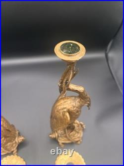 Christophe Fratin (1801-1864) Paire De Bougeoirs Animaliers XIXe Siècle Signé