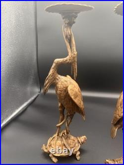 Christophe Fratin (1801-1864) Paire De Bougeoirs Animaliers XIXe Siècle Signé