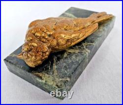 Christophe Fratin XIX Siecle Sculpture Oiseau En Bronze