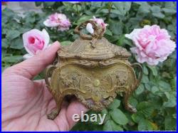 Coffret Guirlande ancien XIXe siècle alliage de bronze France