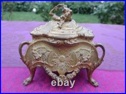 Coffret Guirlande ancien XIXe siècle alliage de bronze France