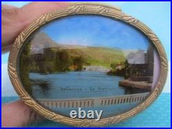 Coffret Paysage Ancien Gravure Bronze XIX Siècle
