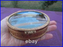 Coffret Paysage Ancien Gravure Bronze XIX Siècle