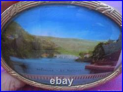 Coffret Paysage Ancien Gravure Bronze XIX Siècle