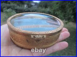 Coffret Paysage Ancien Gravure Bronze XIX Siècle