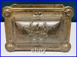 Coffret à bijoux ancien doré style Louis XVI XIXe siècle Zamak Bronze