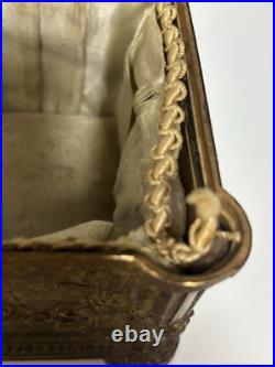 Coffret à bijoux ancien doré style Louis XVI XIXe siècle Zamak Bronze