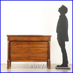 Commode Empire Ancienne Noyer 4 Tiroirs Bronze Italie XIXe Siècle Originale Commode Empire Ancienne Noyer 4 Tiroirs Bronze Italie XIXe Siècle Originale