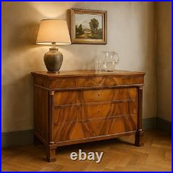 Commode Empire Ancienne Noyer Peuplier Bronze Italie XIXe Siècle Originale Commode Empire Ancienne Noyer Peuplier Bronze Italie XIXe Siècle Originale