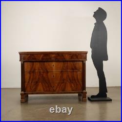 Commode Empire Ancienne Noyer Peuplier Bronze Italie XIXe Siècle Originale Commode Empire Ancienne Noyer Peuplier Bronze Italie XIXe Siècle Originale