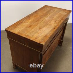 Commode Empire Ancienne Noyer Peuplier Bronze Italie XIXe Siècle Originale Commode Empire Ancienne Noyer Peuplier Bronze Italie XIXe Siècle Originale