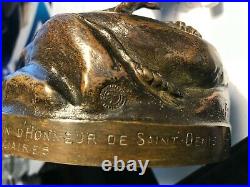 Coq en bronze le réveil par Cain (1821-1864) fondeur Susse Frère XIXe siècle