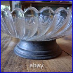 Coupe fruits BACCARAT Déposé cristal XIXe siècle Micro rayures Pied en bronze