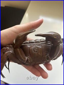 Crabe en bronze articulé Meiji XIX e siècle