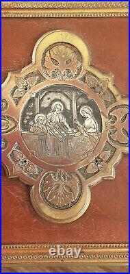 Crucifix jésus xix em siecle en bronze argent cuivre