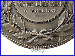 Daniel DUPUIS (1849-1899) Médaille de Mariage en Bronze Argenté Noces d'Argent