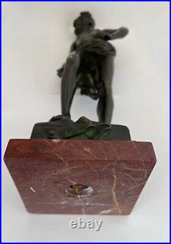 David, Sujet En Bronze Signé A Gaudez. Sculpture de la fin du XIX ème siècle