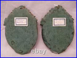 Deux miniatures avec cadres en bronze portraits de la famille Romanet XIX siècle