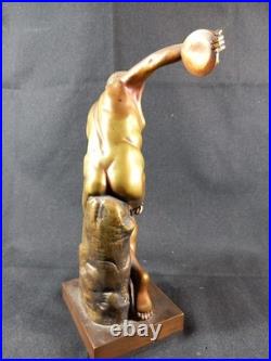 Discobole Bronze XIXe Siècle Musée du Vatican Souvenir Grand Tour Homme Nu