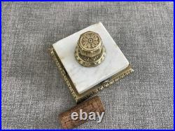 Élégant presse-papiers français ancien Marbre et bronze Début XIXe siècle